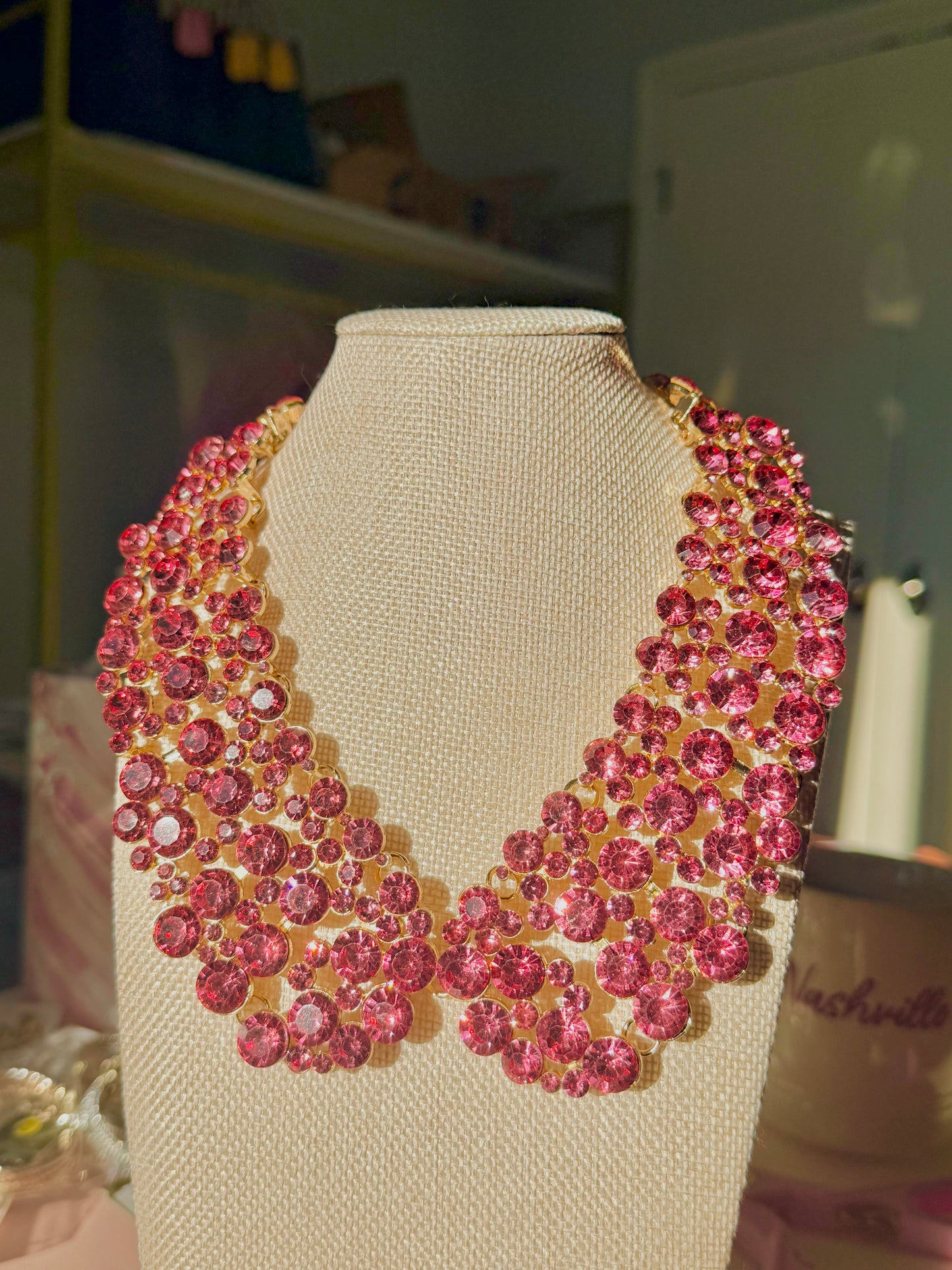 Pink Collar Necklace