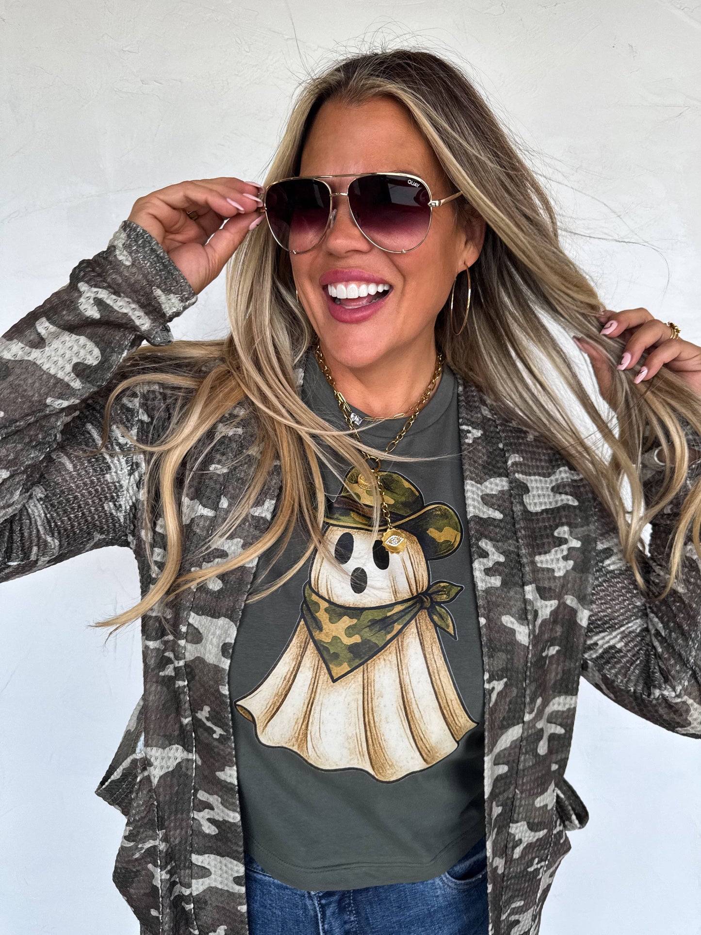 BLAKELEY - CAMO PRINT LOLA CARDIGAN