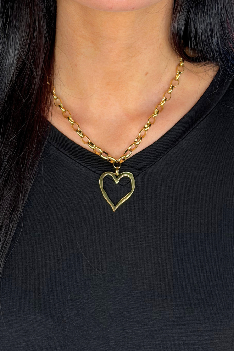 Jess Lea - 18K Gold Plated Open Heart Necklace