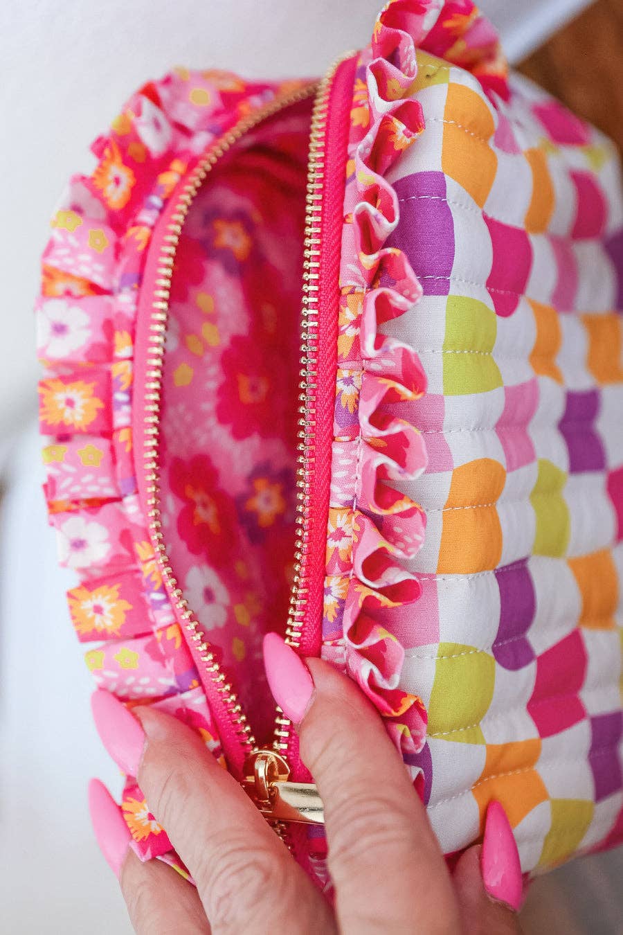 Jess Lea - Groovy Garden Quilted Ruffle Bag