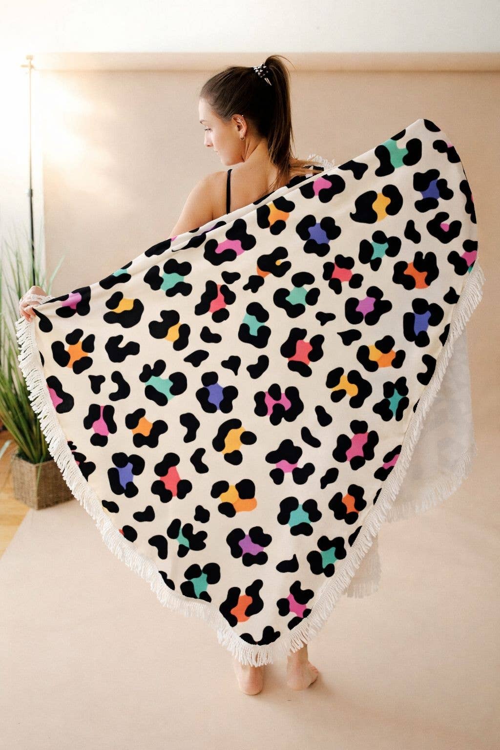 Confetti Leopard-Microfiber Beach Towel