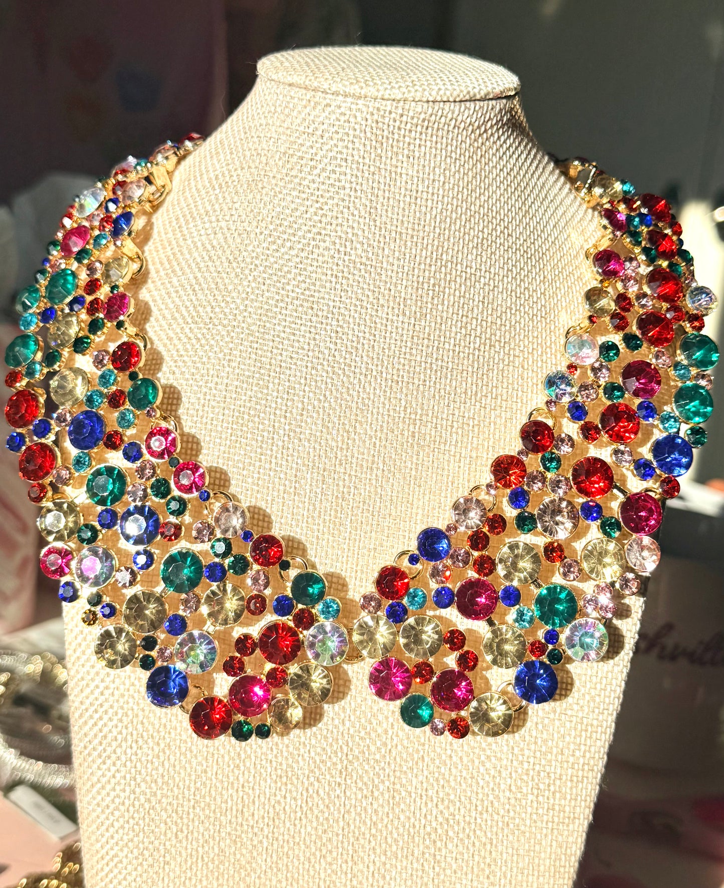 Multi Colored Collar Necklace