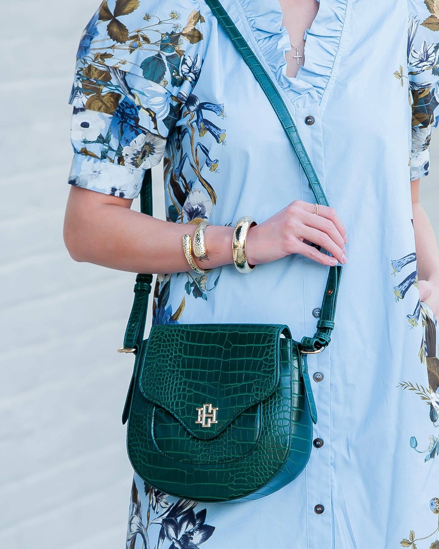 Caroline Hill - Sasha Handbag Hunter Green EC