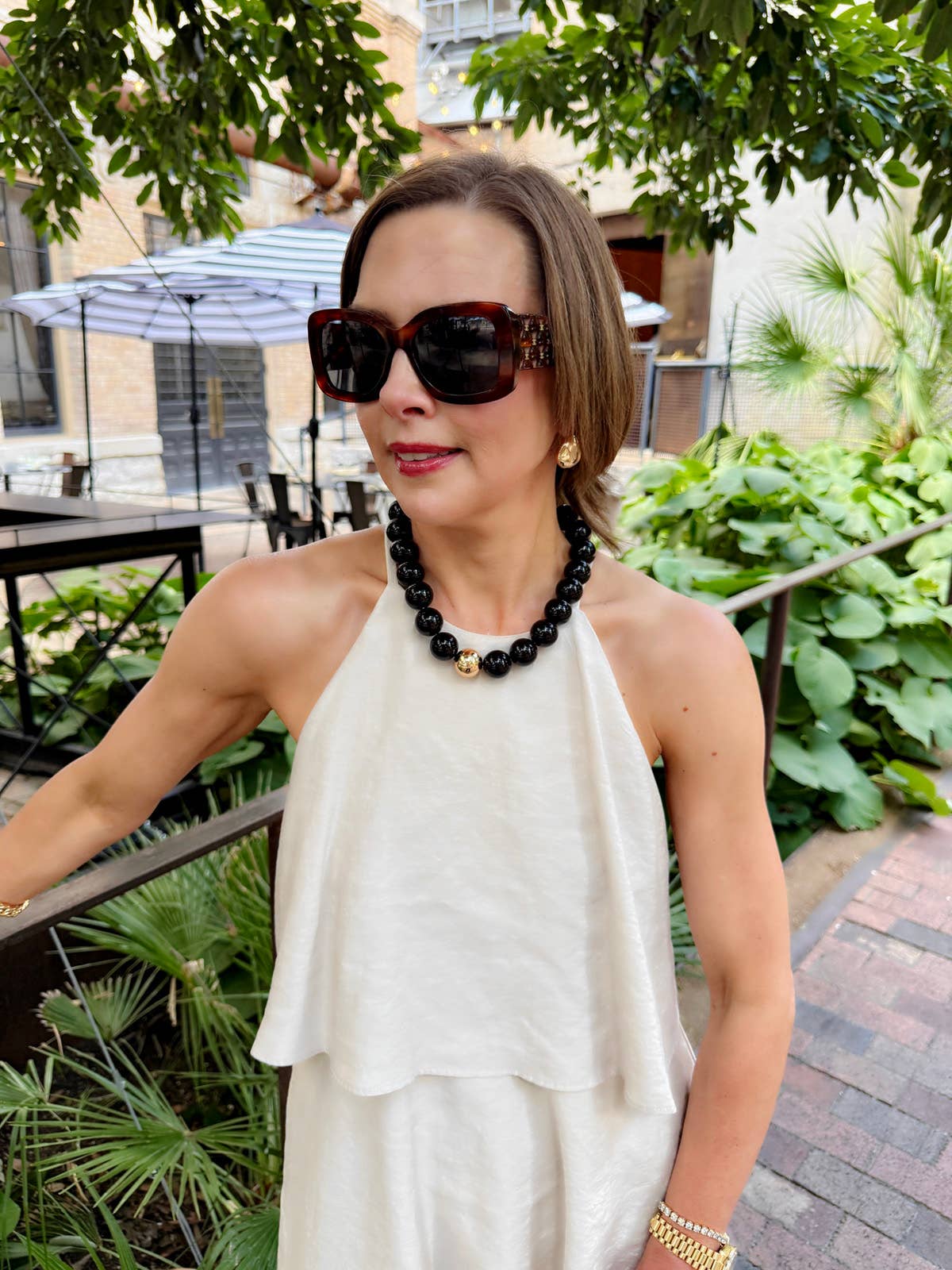 Canvas Style - Black Game Day Beaded Necklace