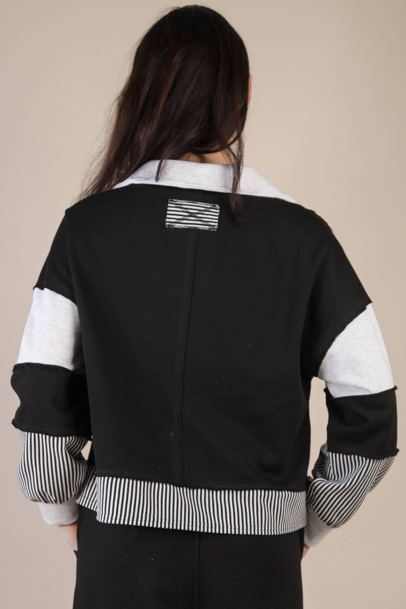 VERY J - Color Block Casual Knit Top & Pants Set