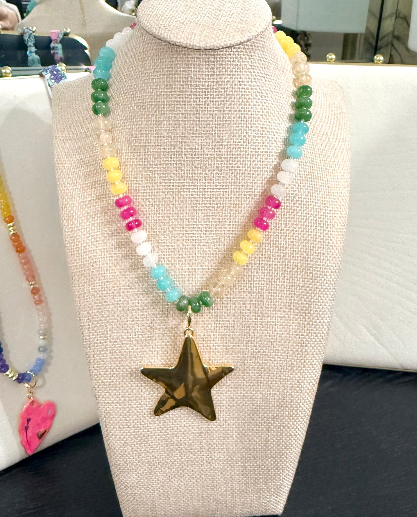 Gemelli Penny Beaded Star Necklace