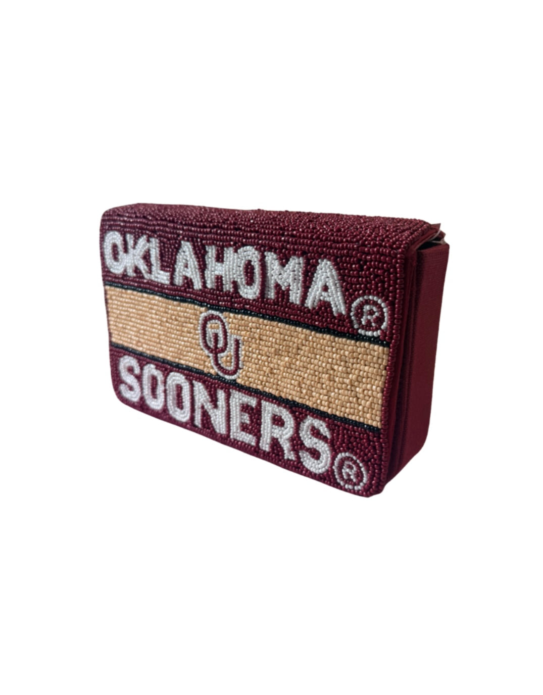 Oklahoma Sooners Striped Beaded Mini Bag