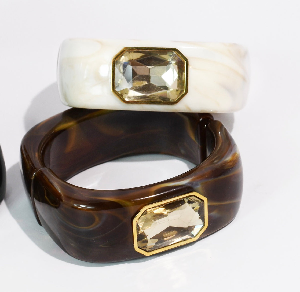 White Marble Cuff Bracelet