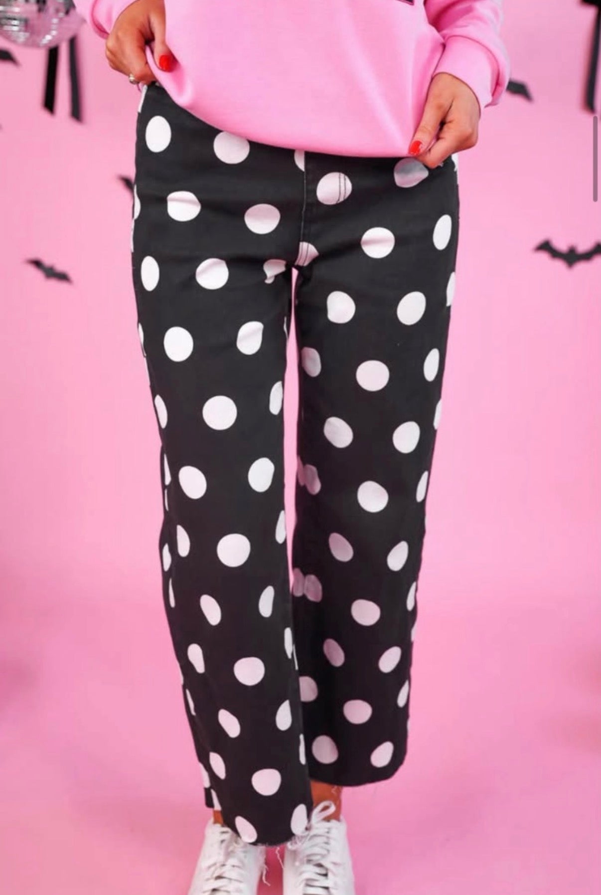 Black & White Polka Dot Jeans
