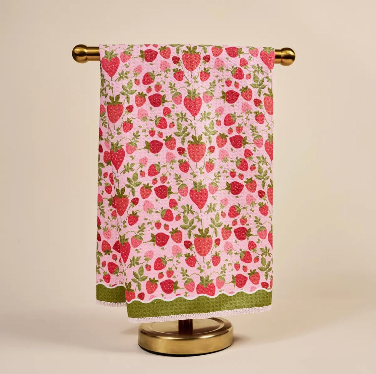Waffle Tea Towel-Strawberry Fields