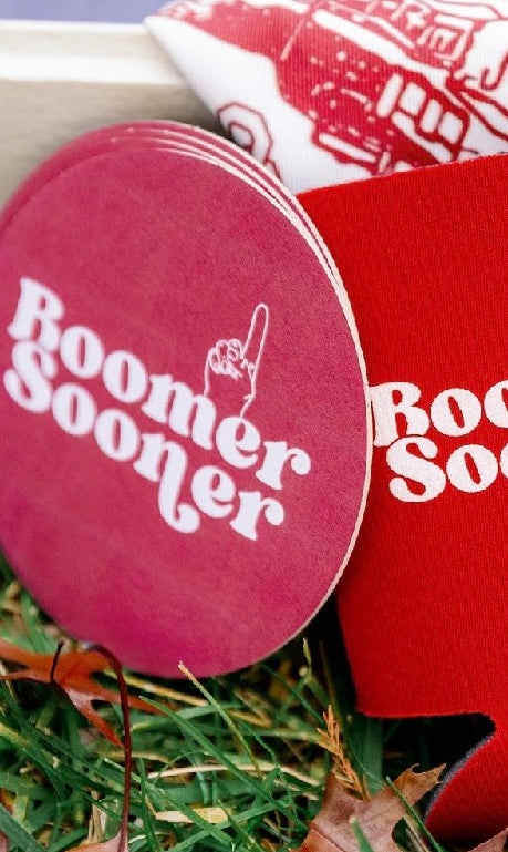OU- Boomer Sooner-Coasters Set of 25