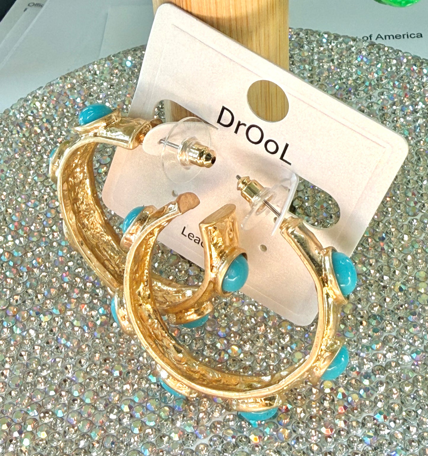 🩵 Turquoise Hoop Earrings