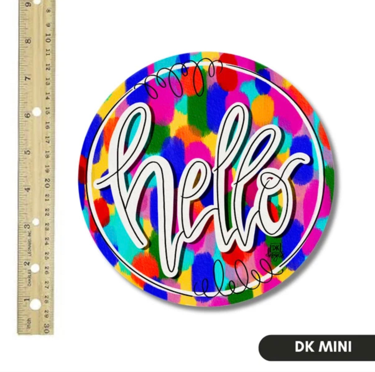Colorful Hello Mini Velcro Attachment