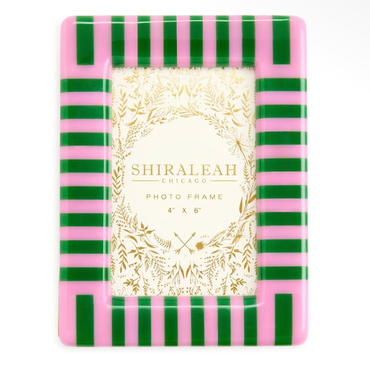 Pink Green Stripe Frame