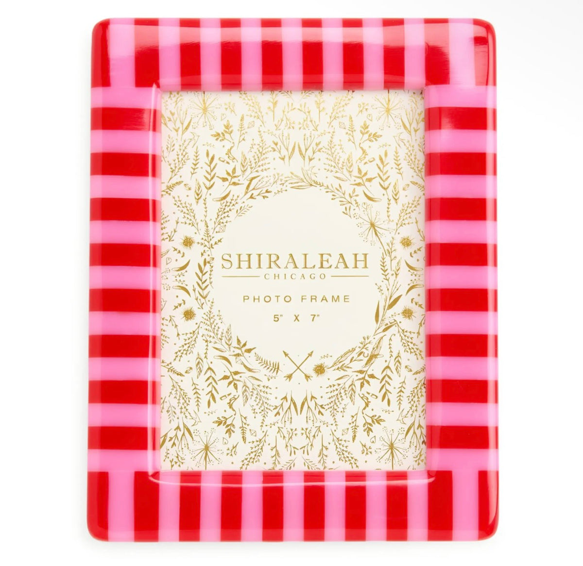 Red/Pink Stripe Picture Frame