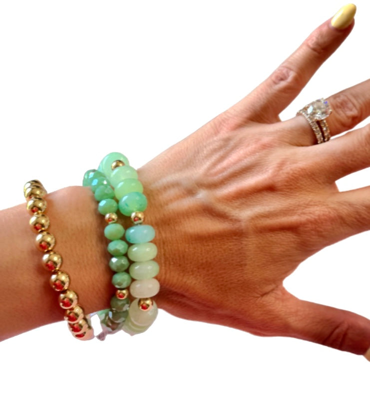 Mint Beaded Bracelet Set