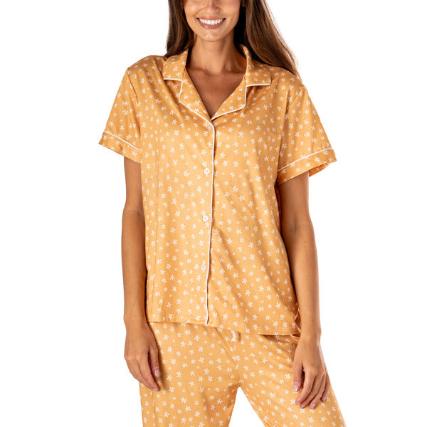Hello Mello Breezy Does It Pajama Top-Yellow Mello