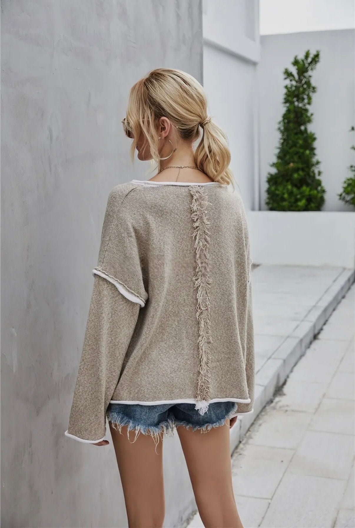 Casual Crew Neck Pullover Long Sleeved Sweaters