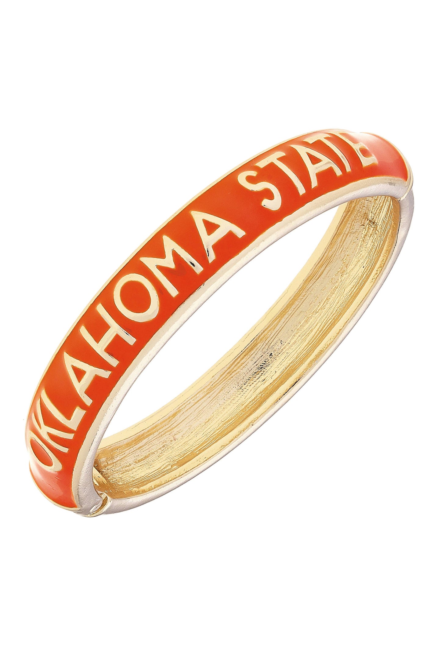 Oklahoma State Cowboys Enamel Hinge Bangle Orange