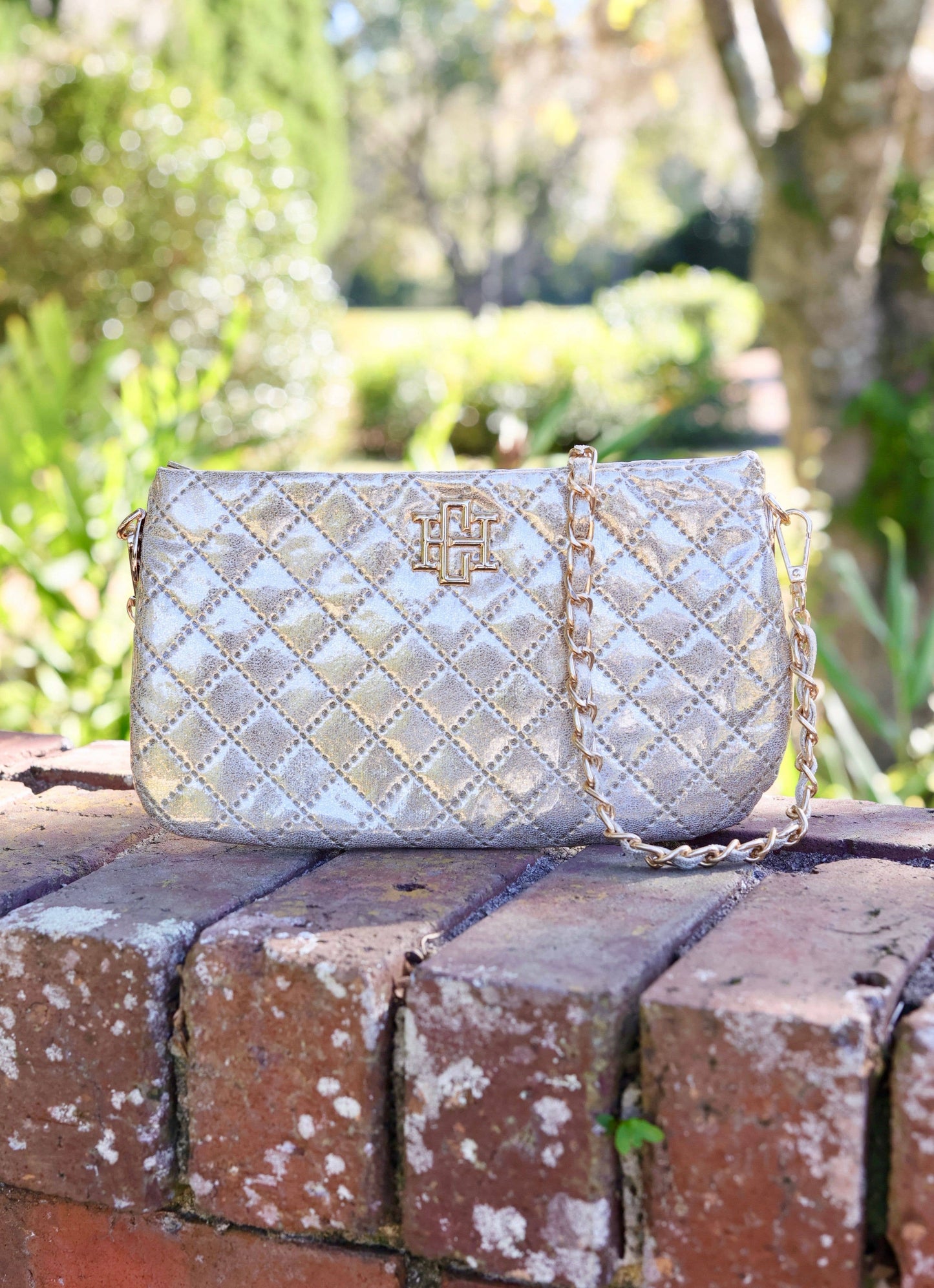 Caroline Hill - Livi Quilted Crossbody CHAMPAGNE POP