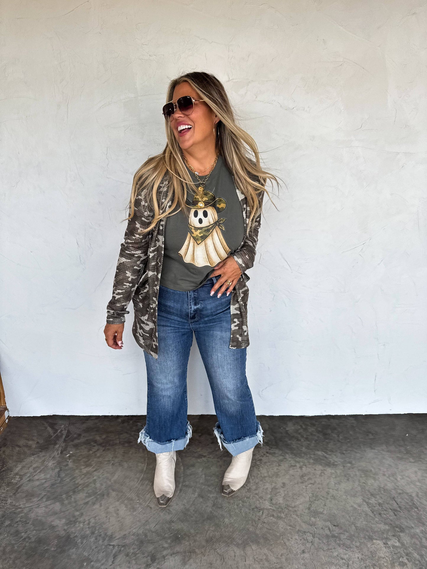 BLAKELEY - CAMO PRINT LOLA CARDIGAN