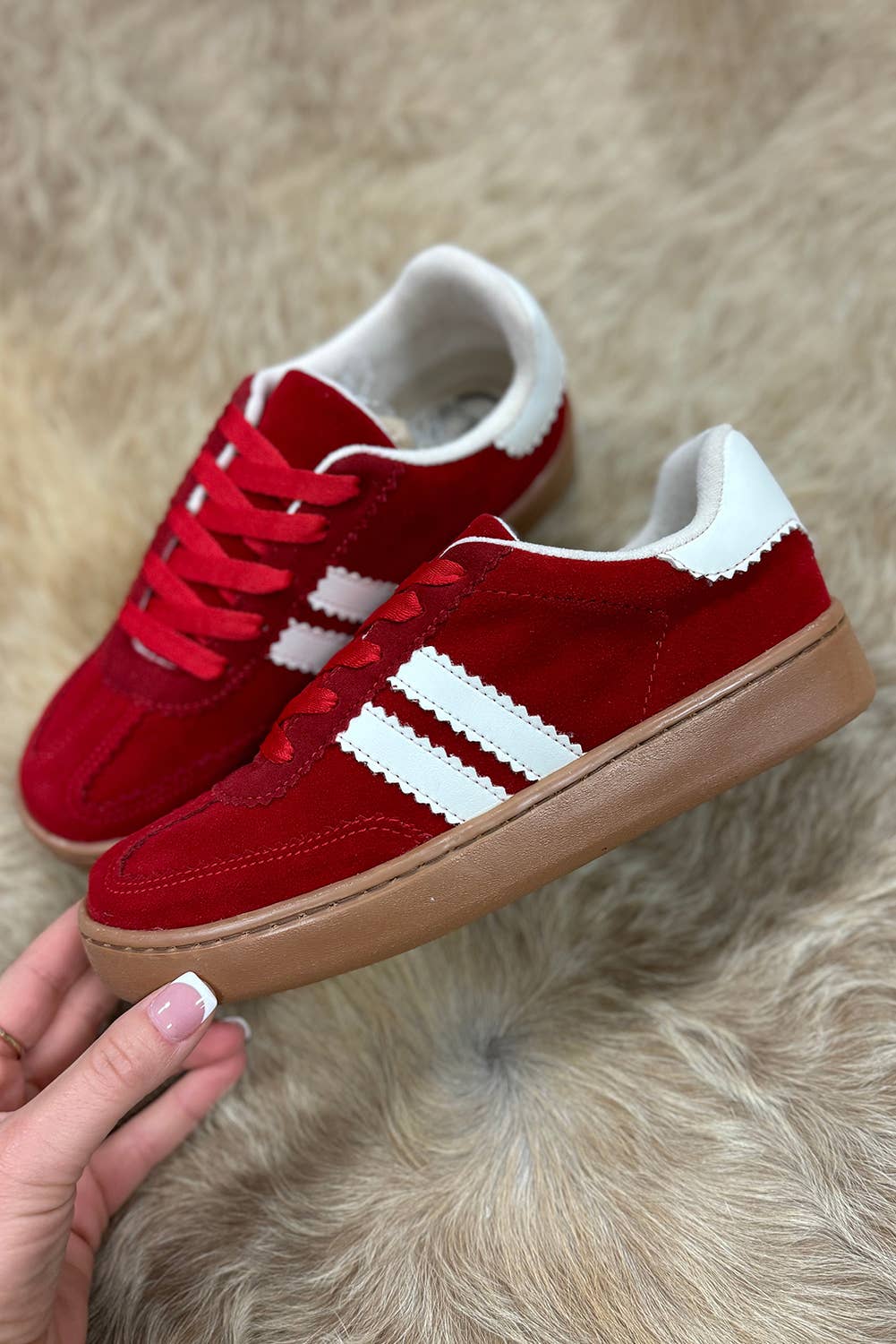 Vintage Striped Patchwork Lace-up Flat Shoes