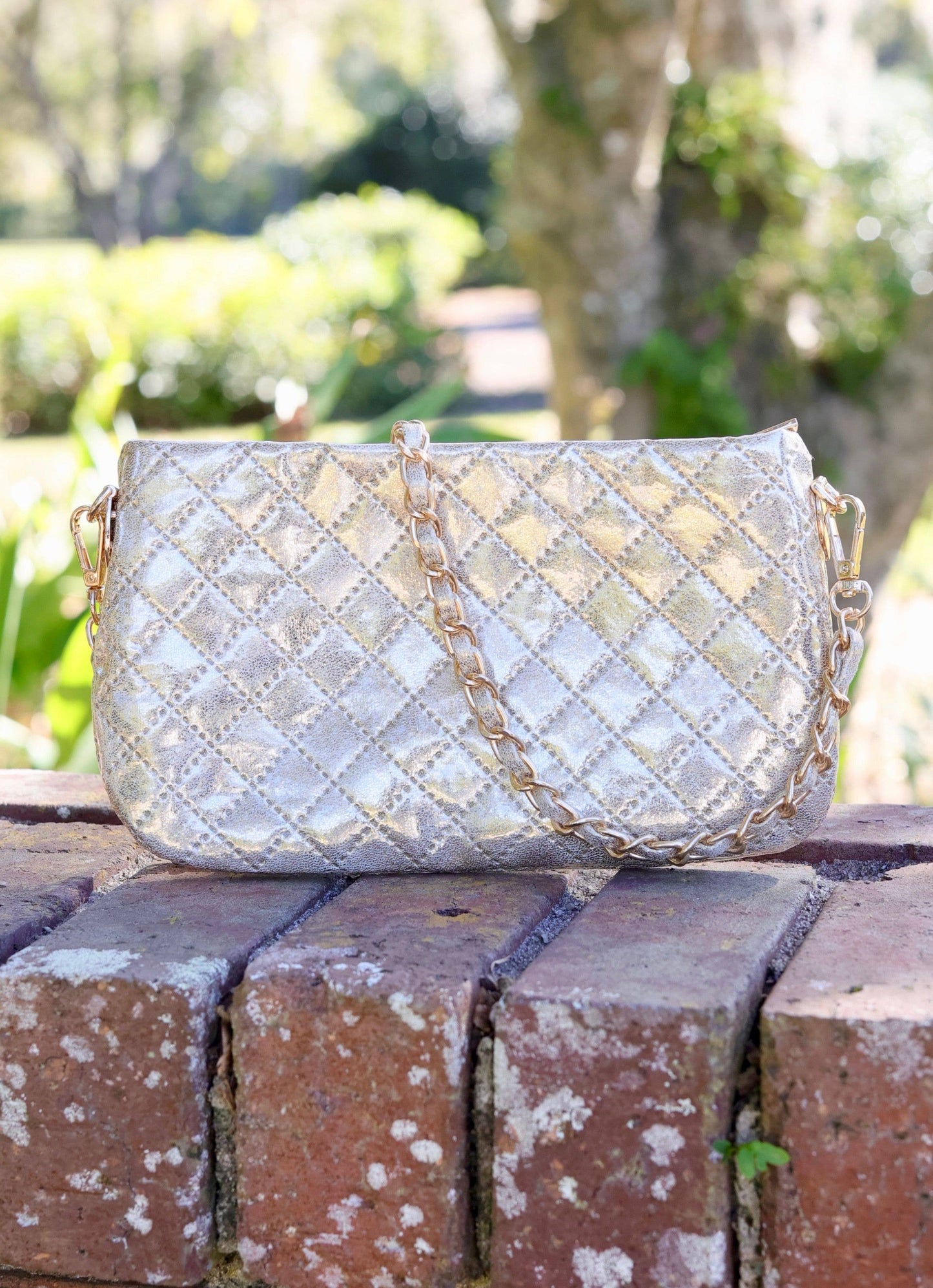 Caroline Hill - Livi Quilted Crossbody CHAMPAGNE POP