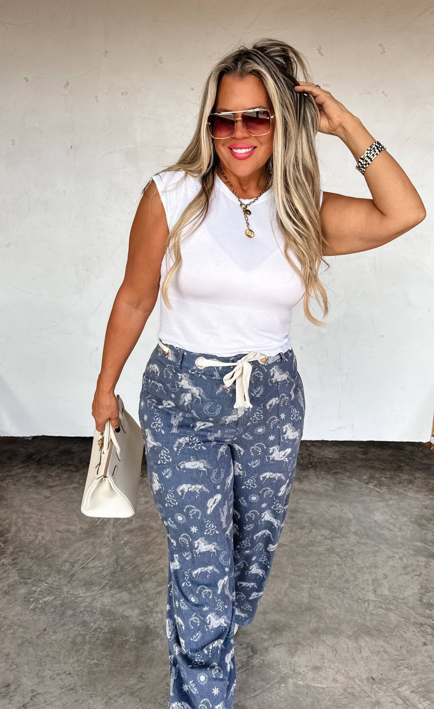 BLUE RODEO SKY STRETCH DENIM PANTS