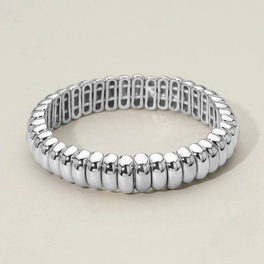 Silver Rounded Link Bracelet