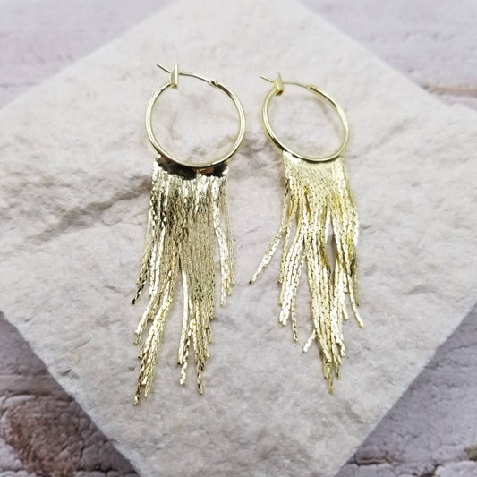 Gold Tassel Earrings