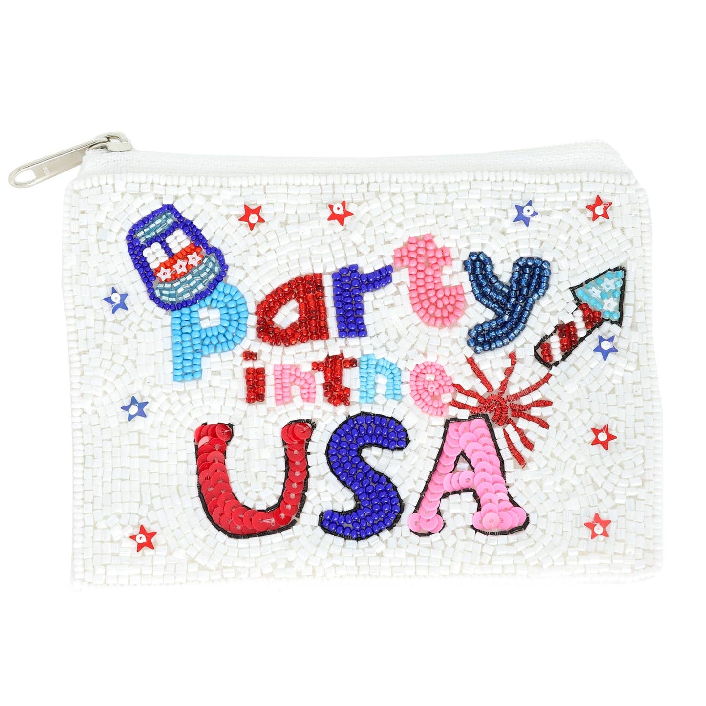 Party in the USA Beaded Coin Bag