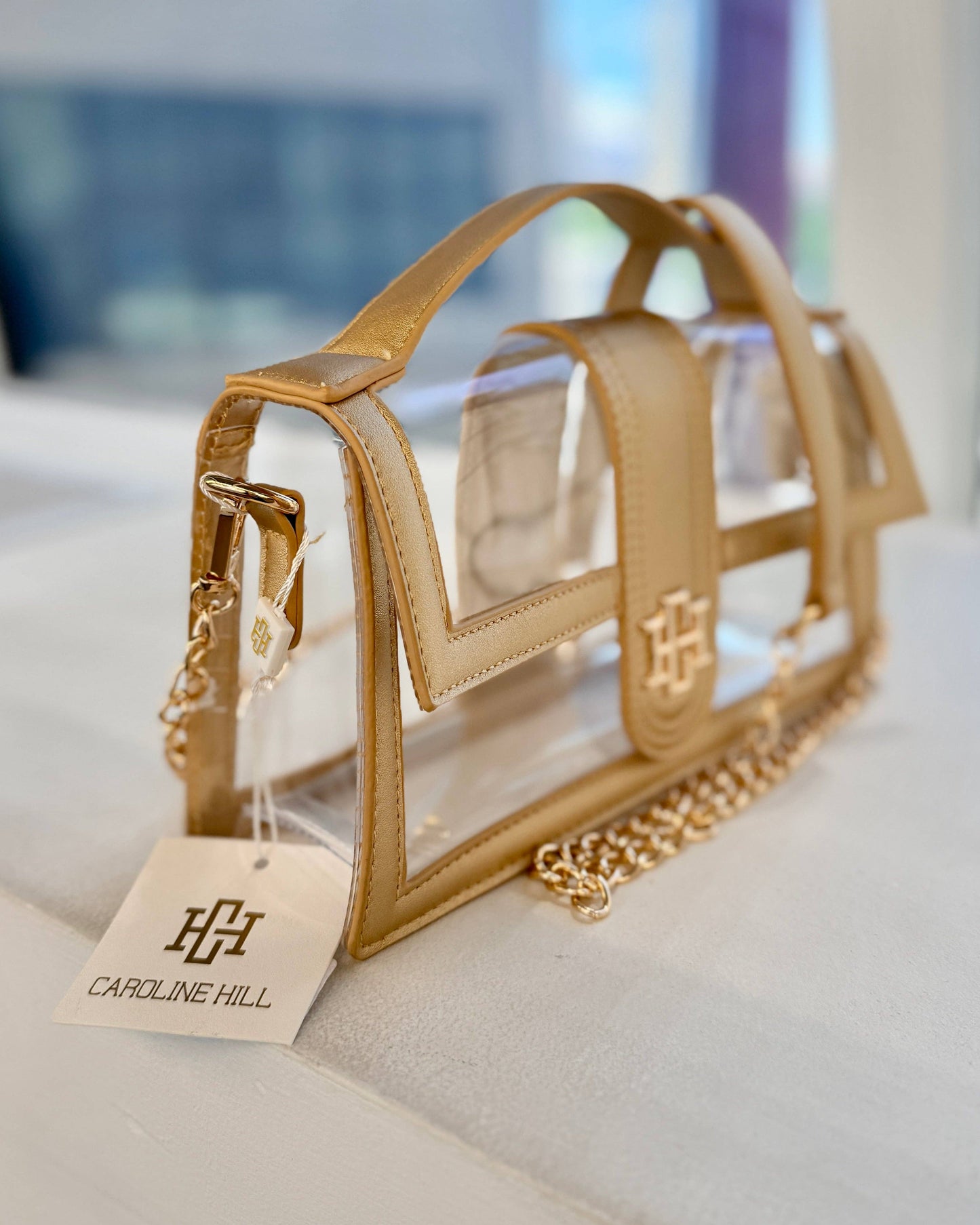 Caroline Hill - Grace Clear Bag Gold