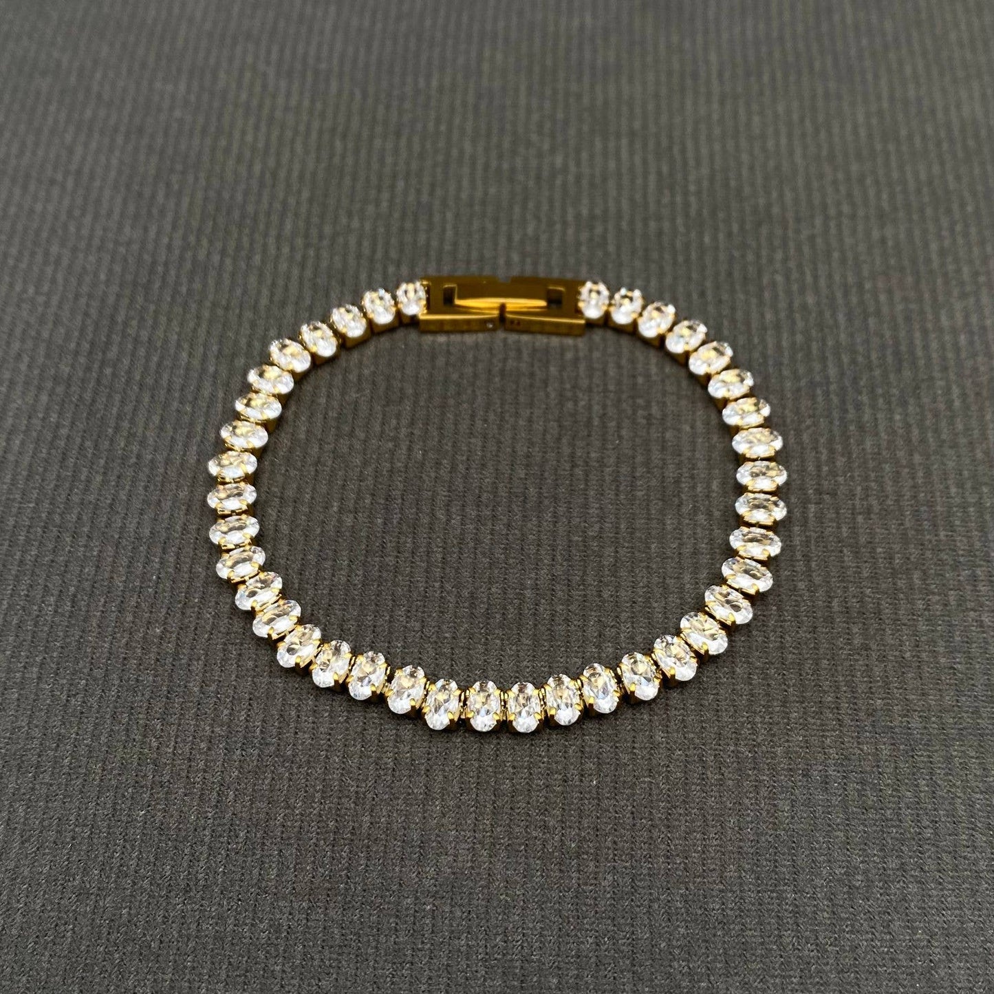 18K Gold Plated SS Tennis Bracelet