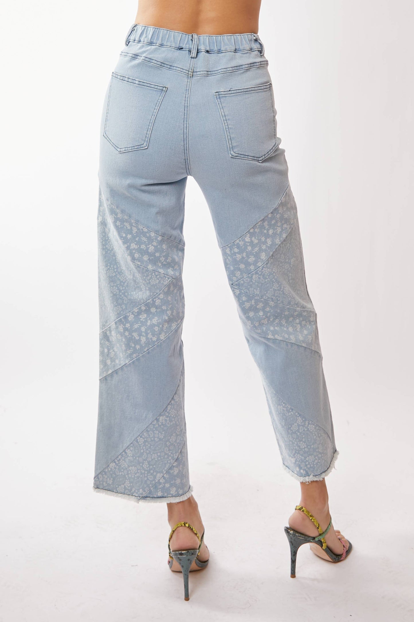 Floral Denim Wide Leg / Paisley Jeans