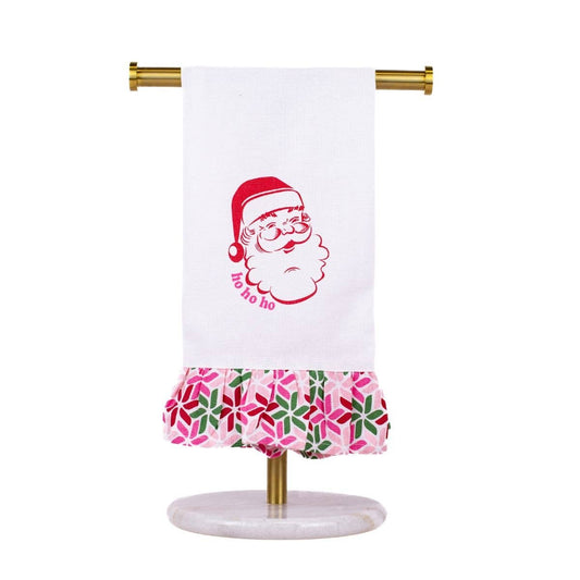 Santa HoHoHo Ruffle Hand Towel