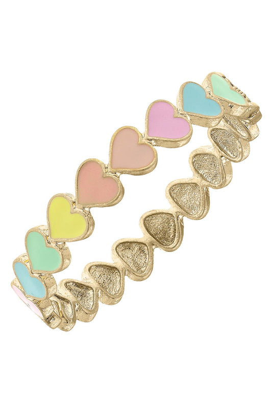 Pastel Hearts Hinge Bracelet