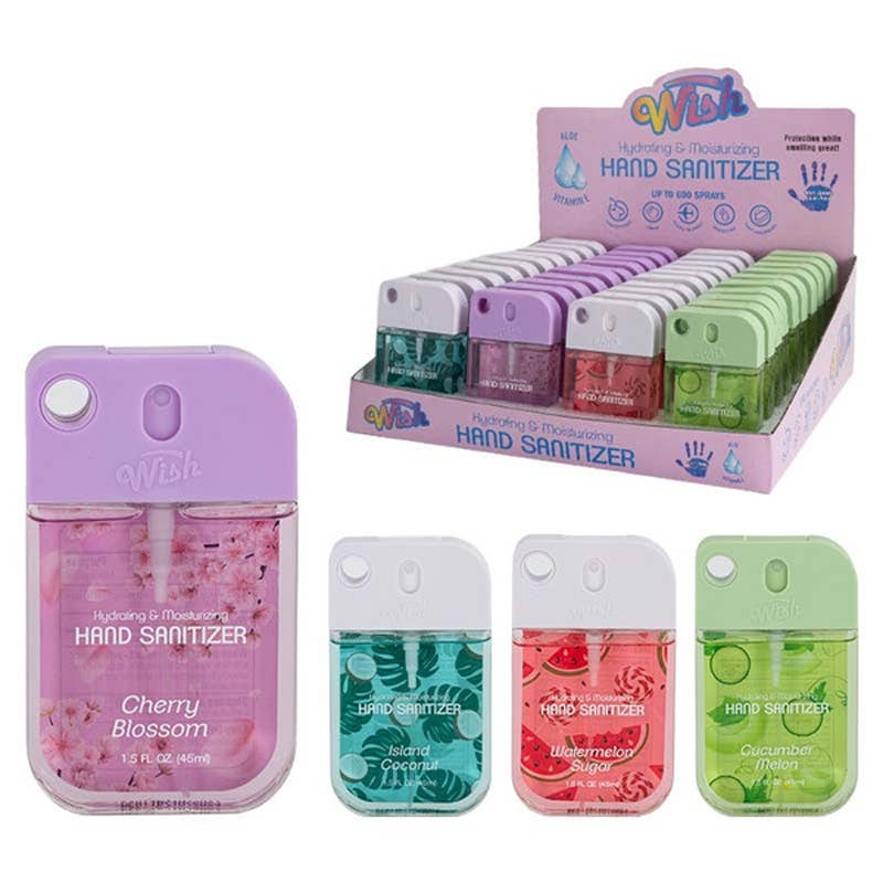 Deluxe Import Trading - Wish Liquid Hand Sanitizer Spray 1.5oz w/PDQ