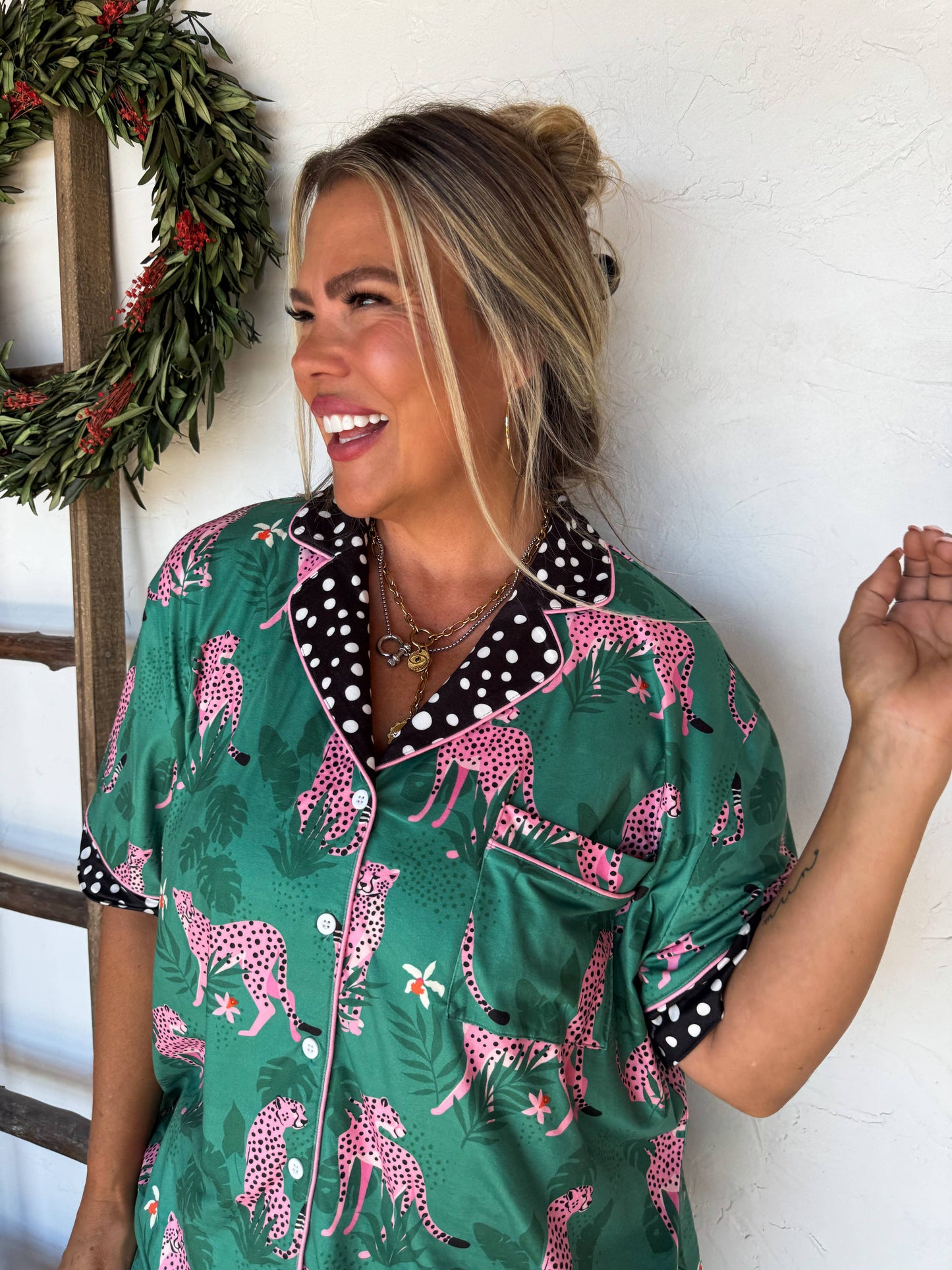 Green Tiger LEOPARD LUXE Pajama set