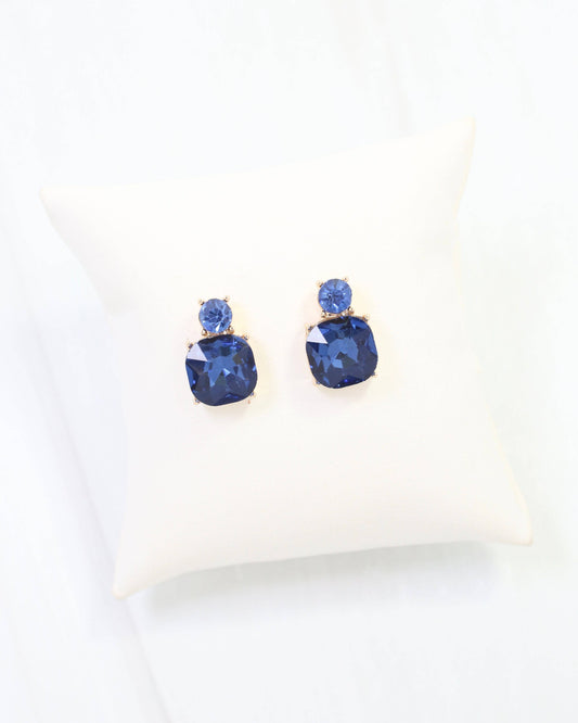 Caroline Hill -Sapphire Rhinestone Earrings