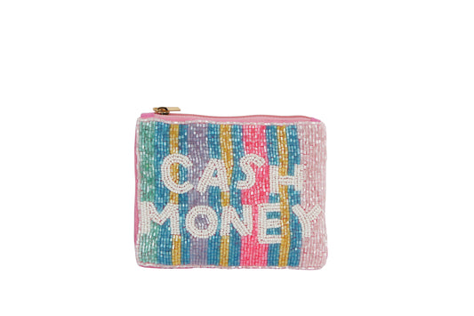 Beaded "CASH MONEY"Theme Coin Purse