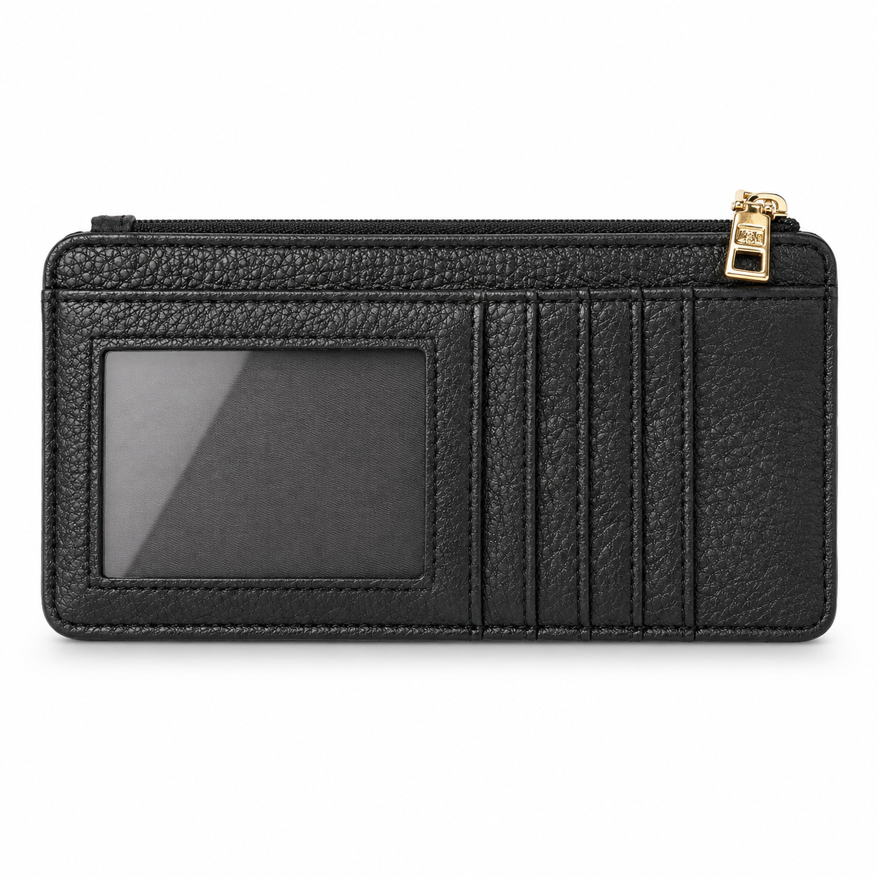 Leopard Black Flat Card Wallet