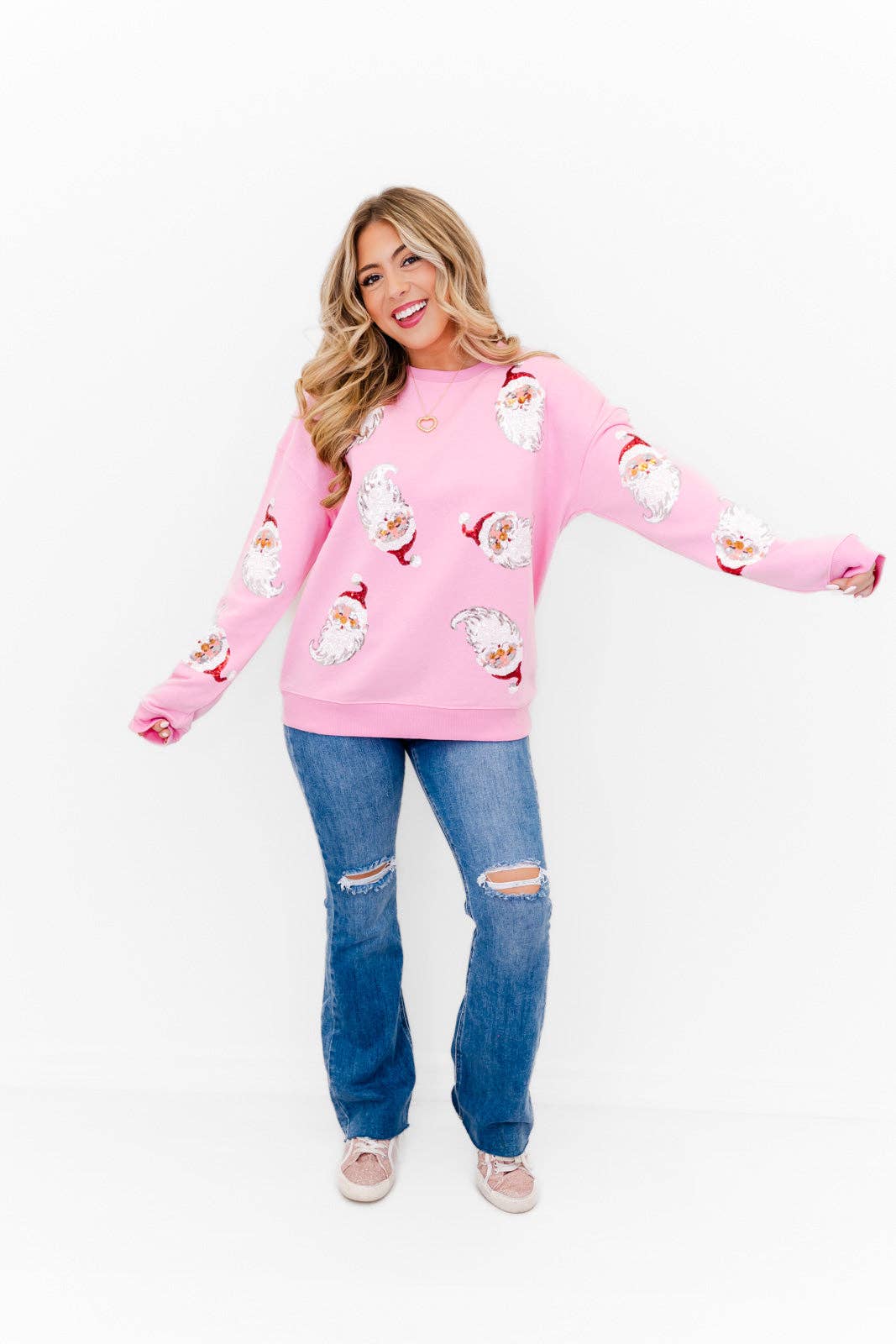Santa Sequin Sweatshirt