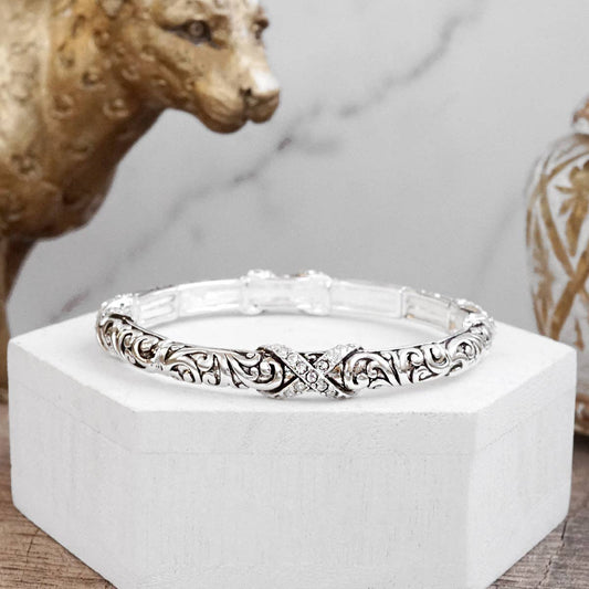 Silver Filigree & Twist Bracelet