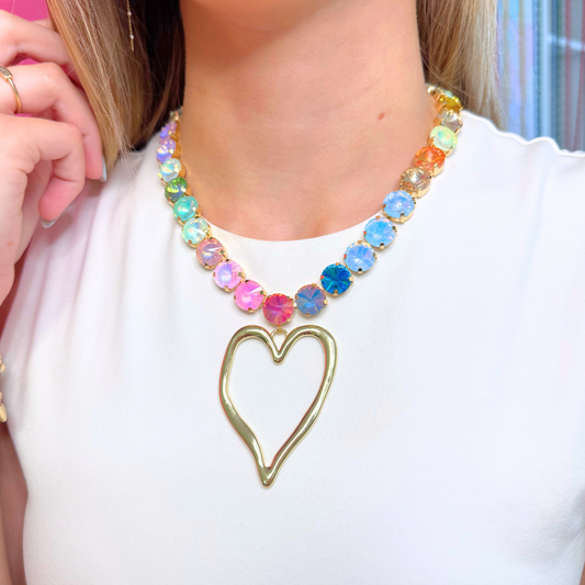 Taylor Shaye Designs - Rainbow Heart Necklace