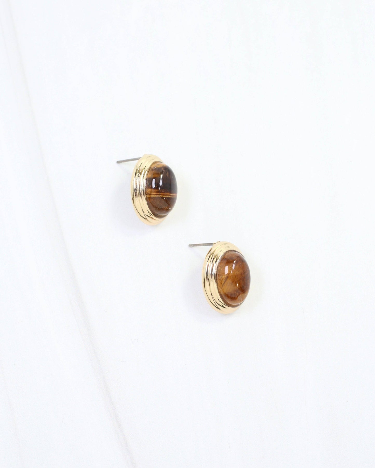 Caroline Hill - Lara Oval Stud Earring Tortoise