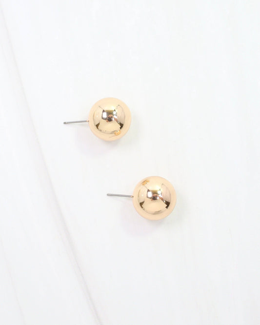 Caroline Hill - Bailey Medium Ball Earring WR Gold