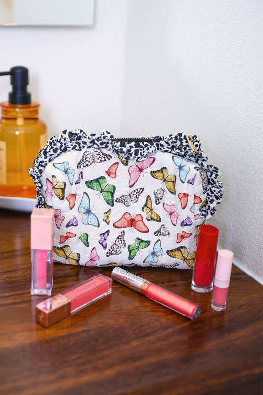 Jess Lea - Butterfly Bliss Quilted Ruffle Bag