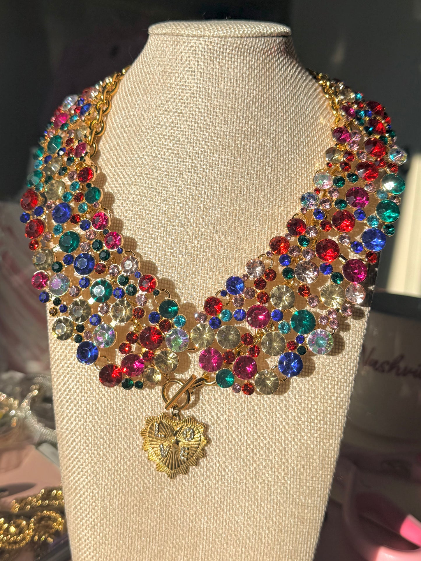 Multi Colored Collar Necklace