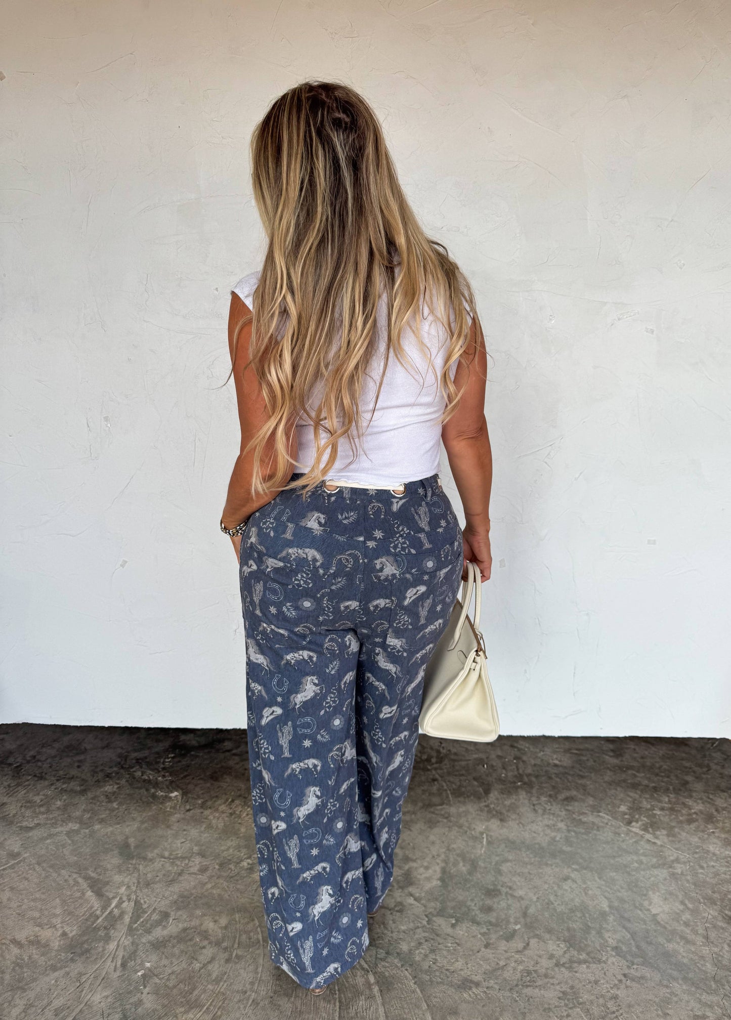 BLUE RODEO SKY STRETCH DENIM PANTS