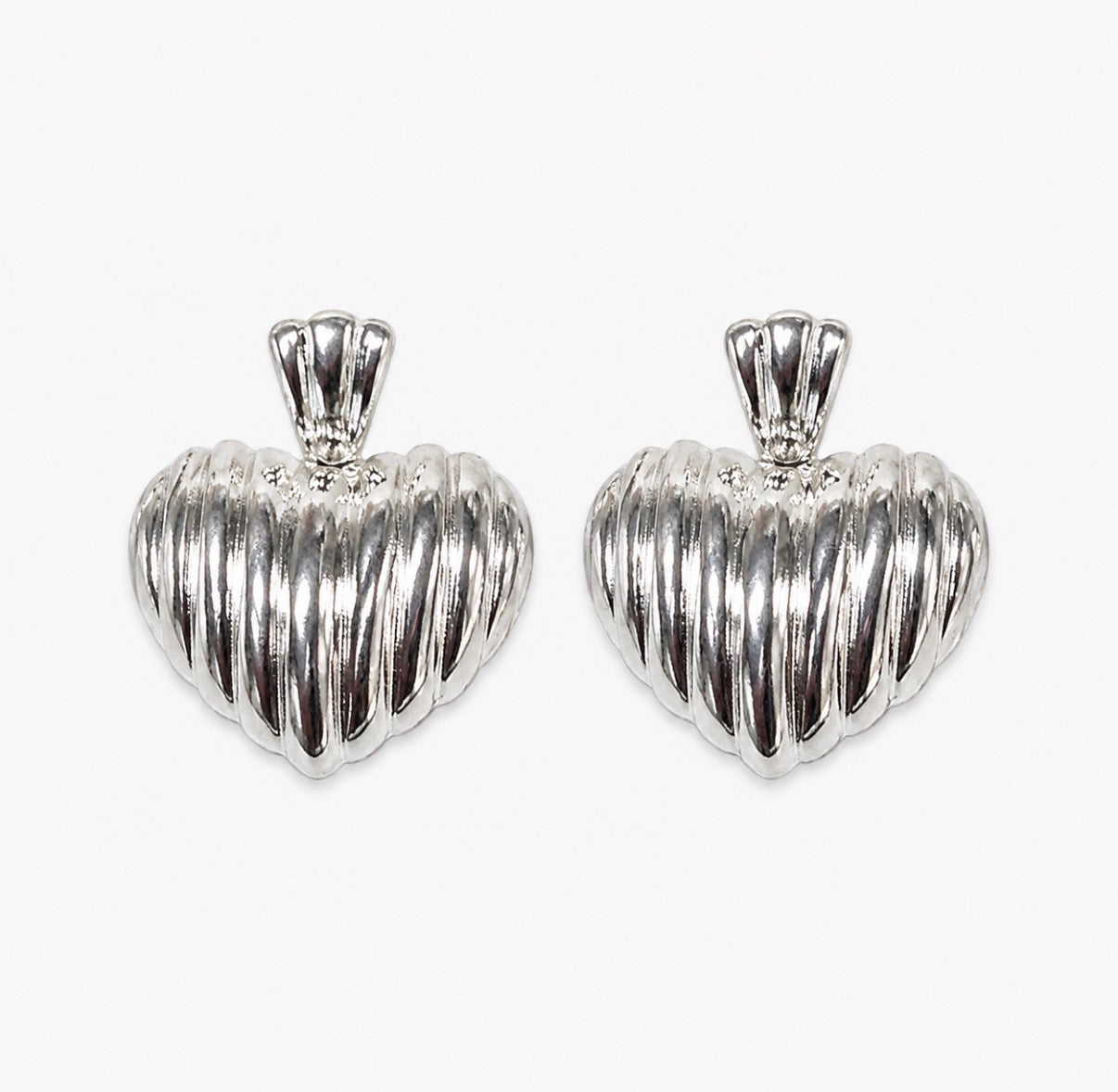 Silver Heart Earrings